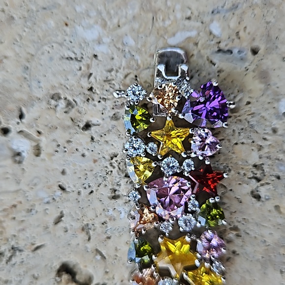 Charles Winston for JTV Sterling Silver & Bella Luce Gemstone Bracelet - Picture 12 of 16